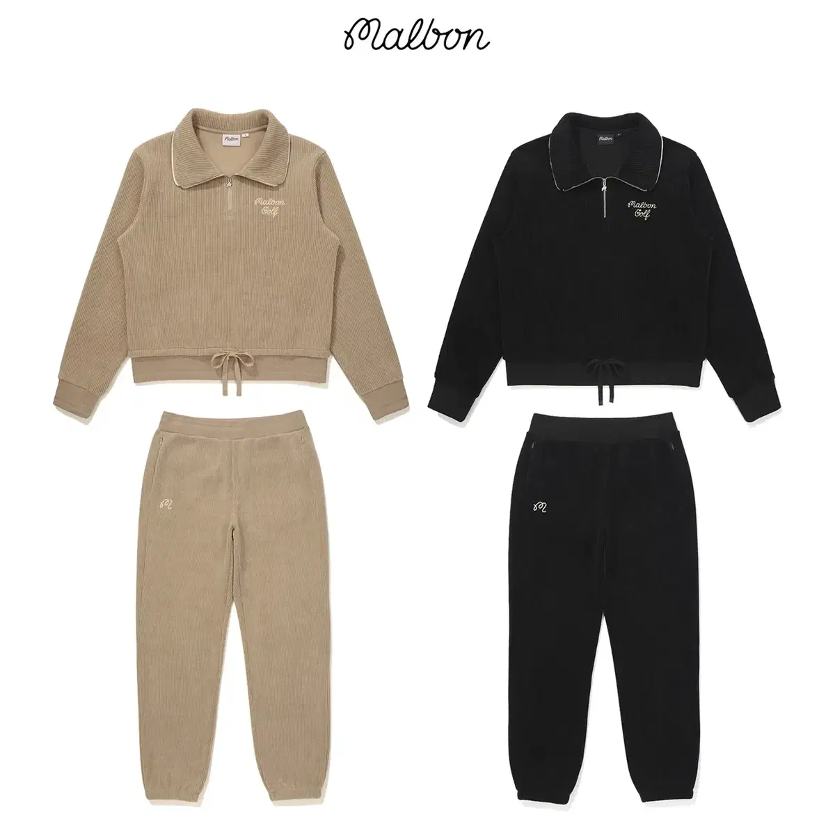 マルボンマルボンレディースゴルフウェアセットジップアップ +パンツ